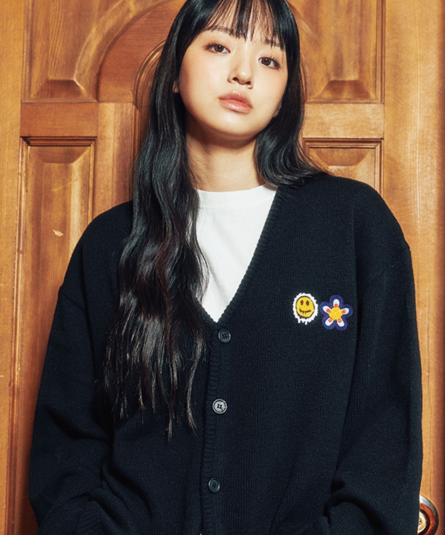 ■MISTER CHILD■ NEW ARCHIVE CARDIGAN BLACK MUSINSA | MISTER CHILD double logo cardigan black