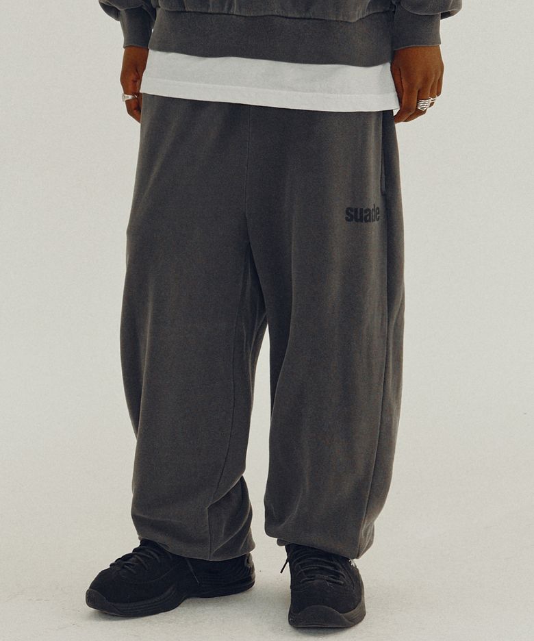 WASHED LOGO PANTS [PIGMENT BLACK]