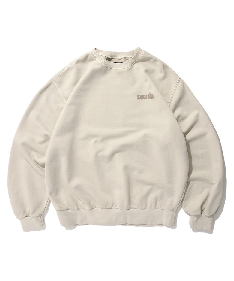 WASHED LOGO CREWNECK [PIGMENT BEIGE]