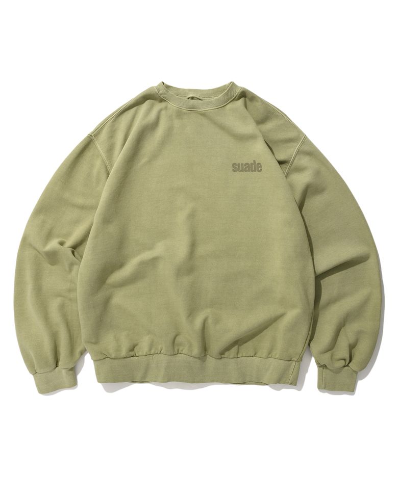 WASHED LOGO CREWNECK [PIGMENT KHAKI]