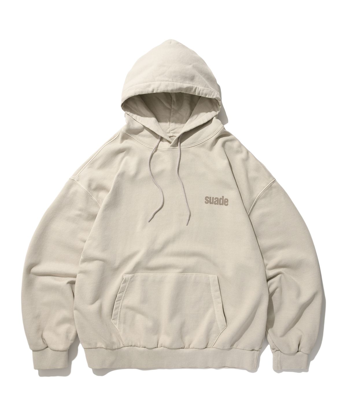 스웨이드(SUADE) WASHED LOGO HOODIE [PIGMENT BEIGE]