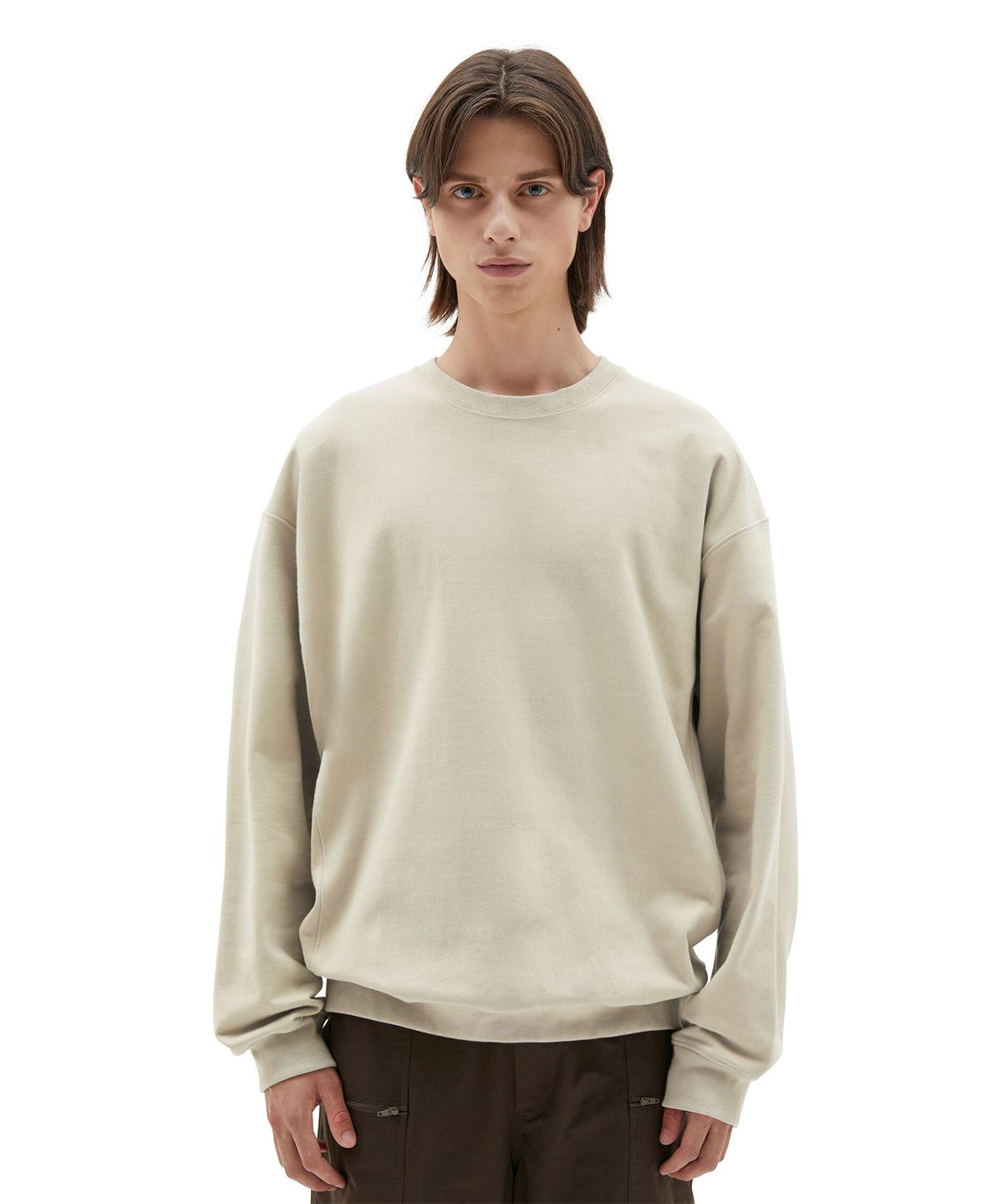 브라운야드(BROWNYARD) 22fw 스웻 셔츠, 라이트 베이지