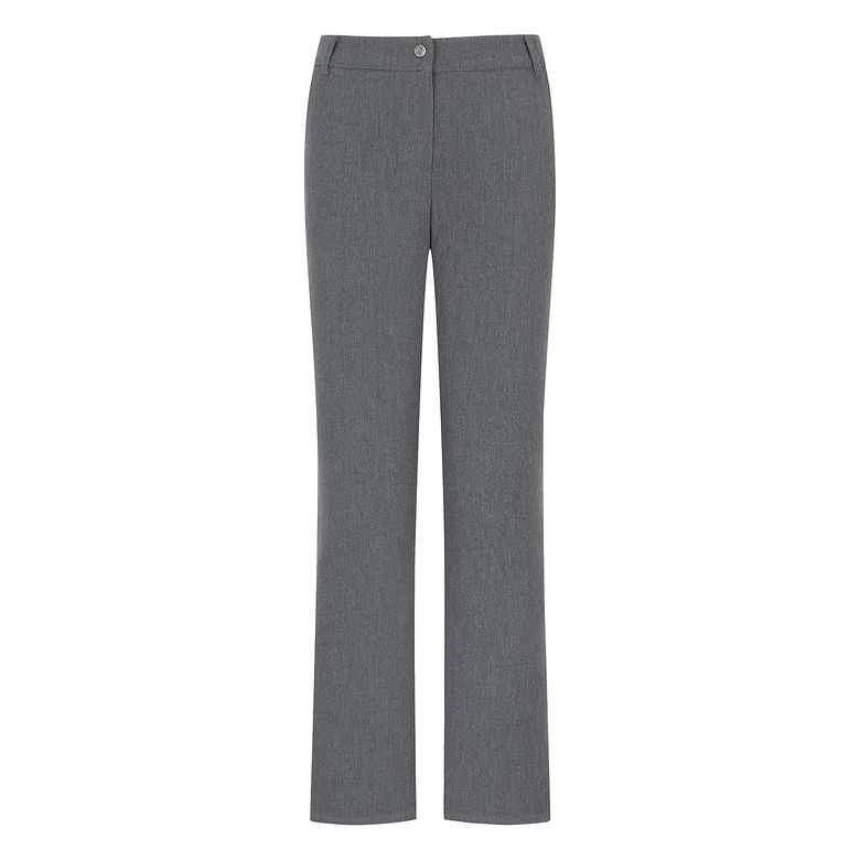 Pin Tuck Regular Fit Pants_M/Grey
