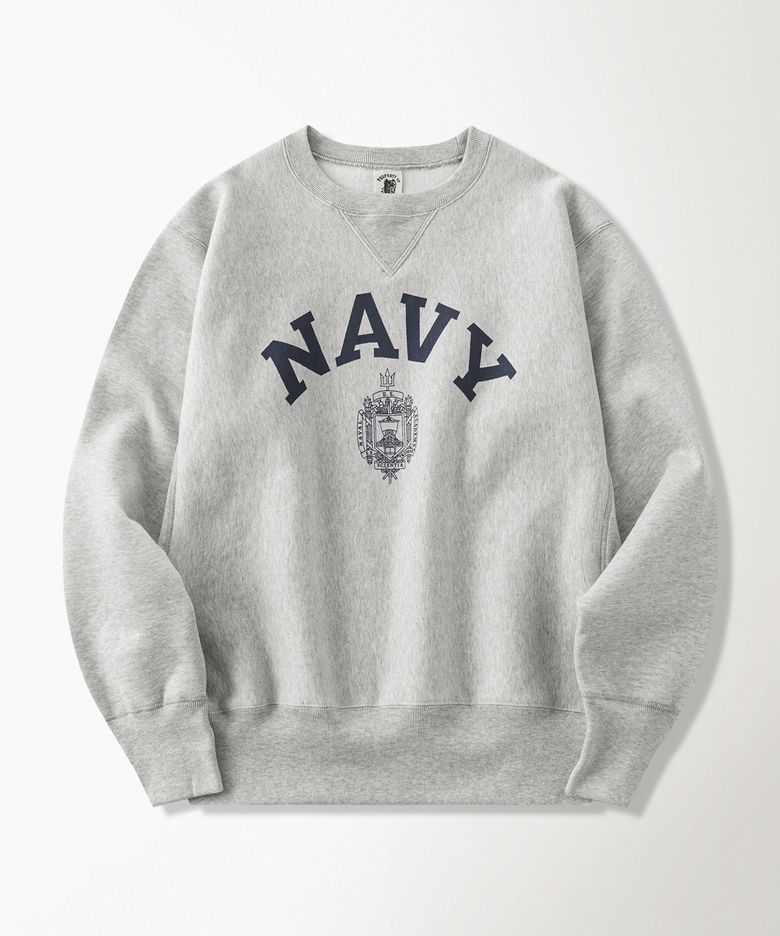US Naval Academy Reverse Weave Sweatshirt Grey