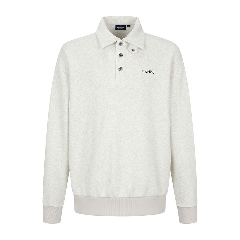 Collar Sweat Shirts_O/White (Men)