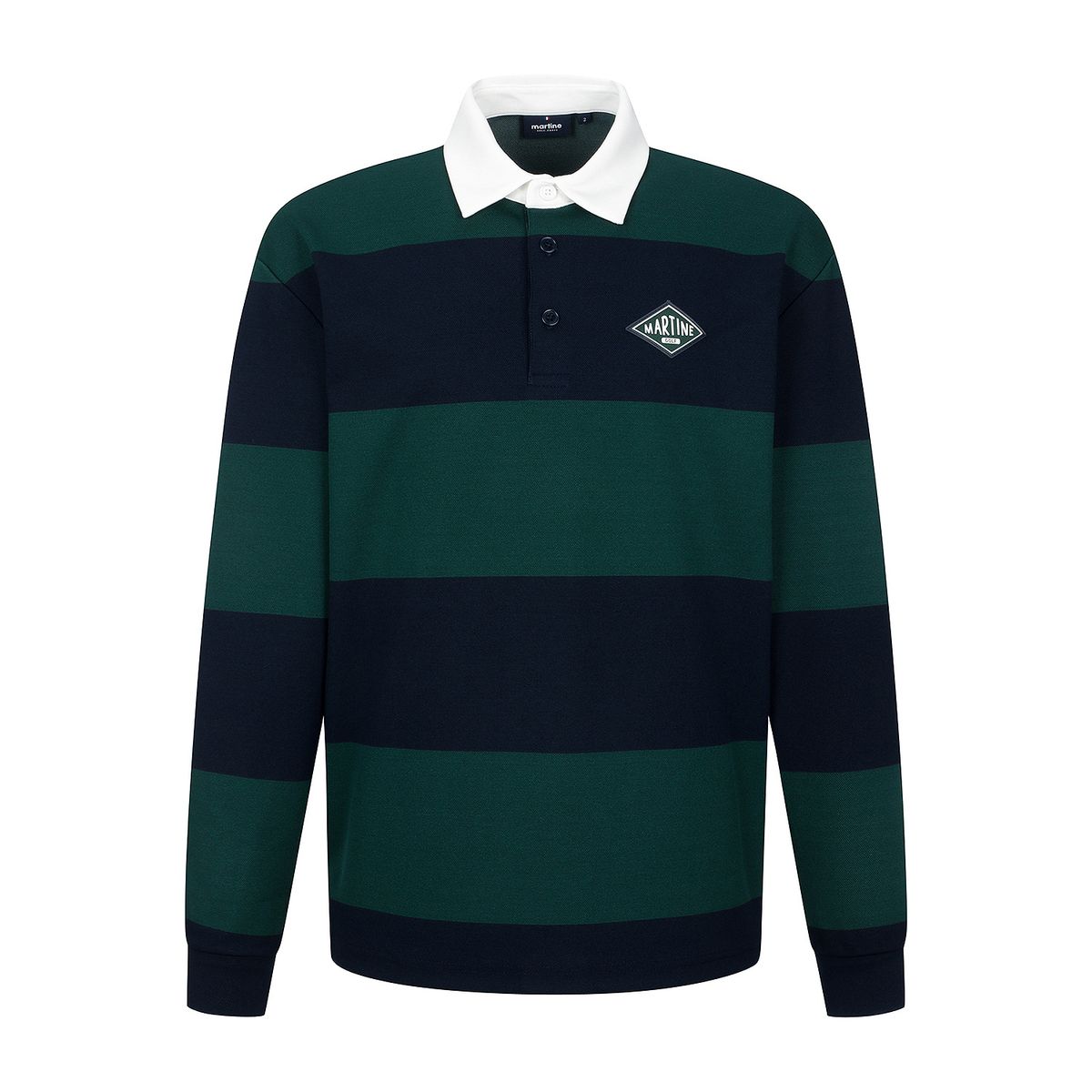 마틴골프(MARTINE GOLF) Block Stripe Polo Shirts_D/Khaki (Men)