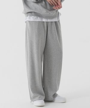 에센셜 스트링 와이드 스웨트 팬츠 (멜란지)