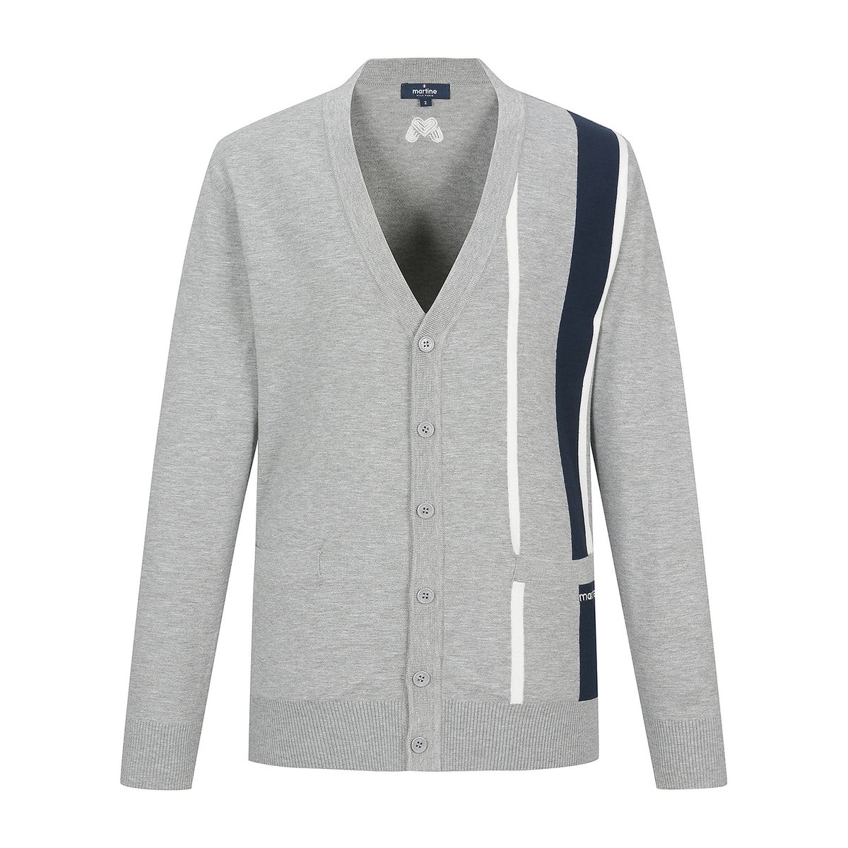 마틴골프(MARTINE GOLF) Color Blocks Cardigan_Charcoal (Men)