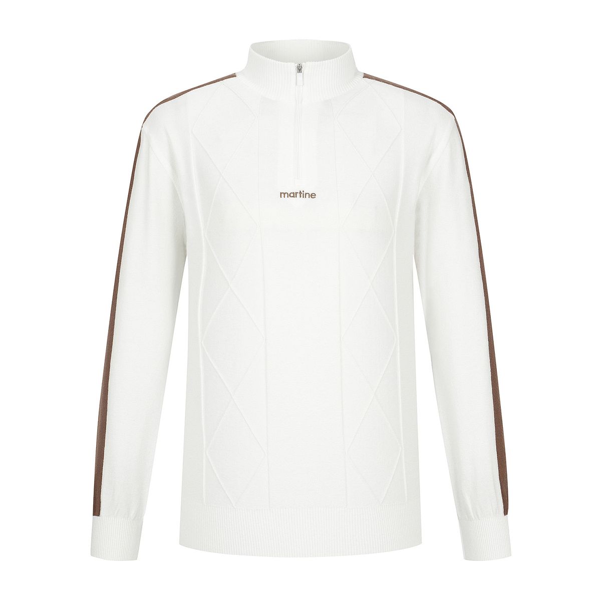 마틴골프(MARTINE GOLF) Argyle Half Zip-up Knit_O/White (Men)