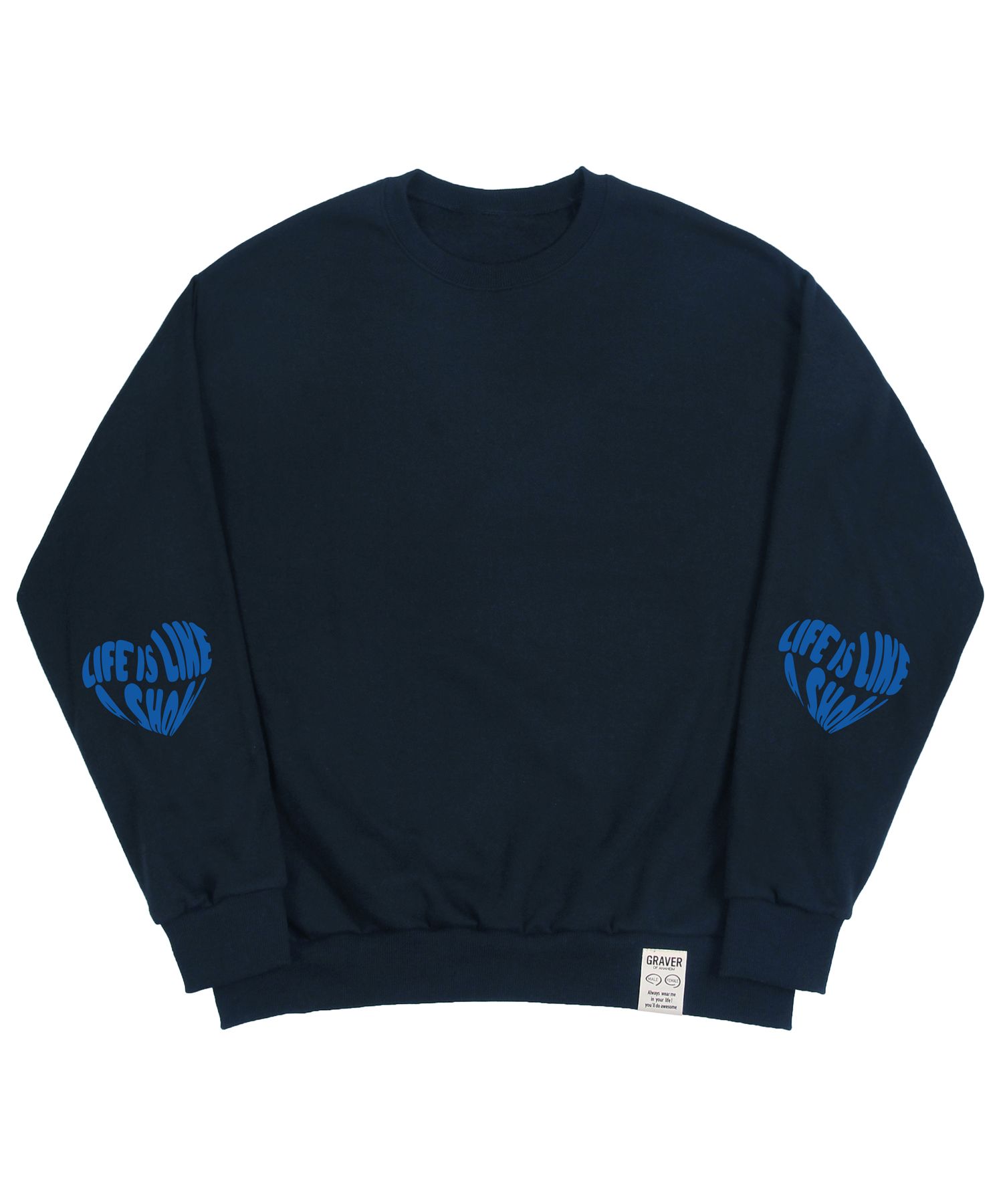 [GRAVER]★ELBOW EMBROIDERY HEART SMILE AVIATION JUMPER MA-1 MUSINSA | GRAVER [UNISEX]Elbow Life Logo Heart Smile