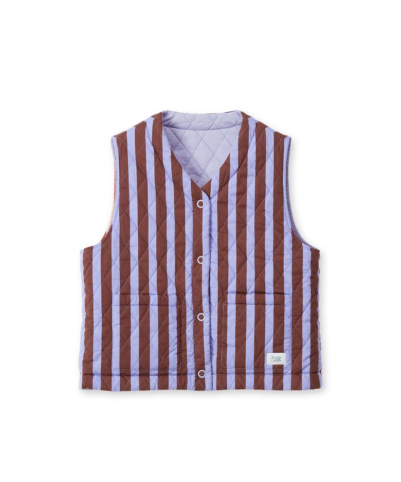Fluffy Croissant Reversible Vest (Saffron)