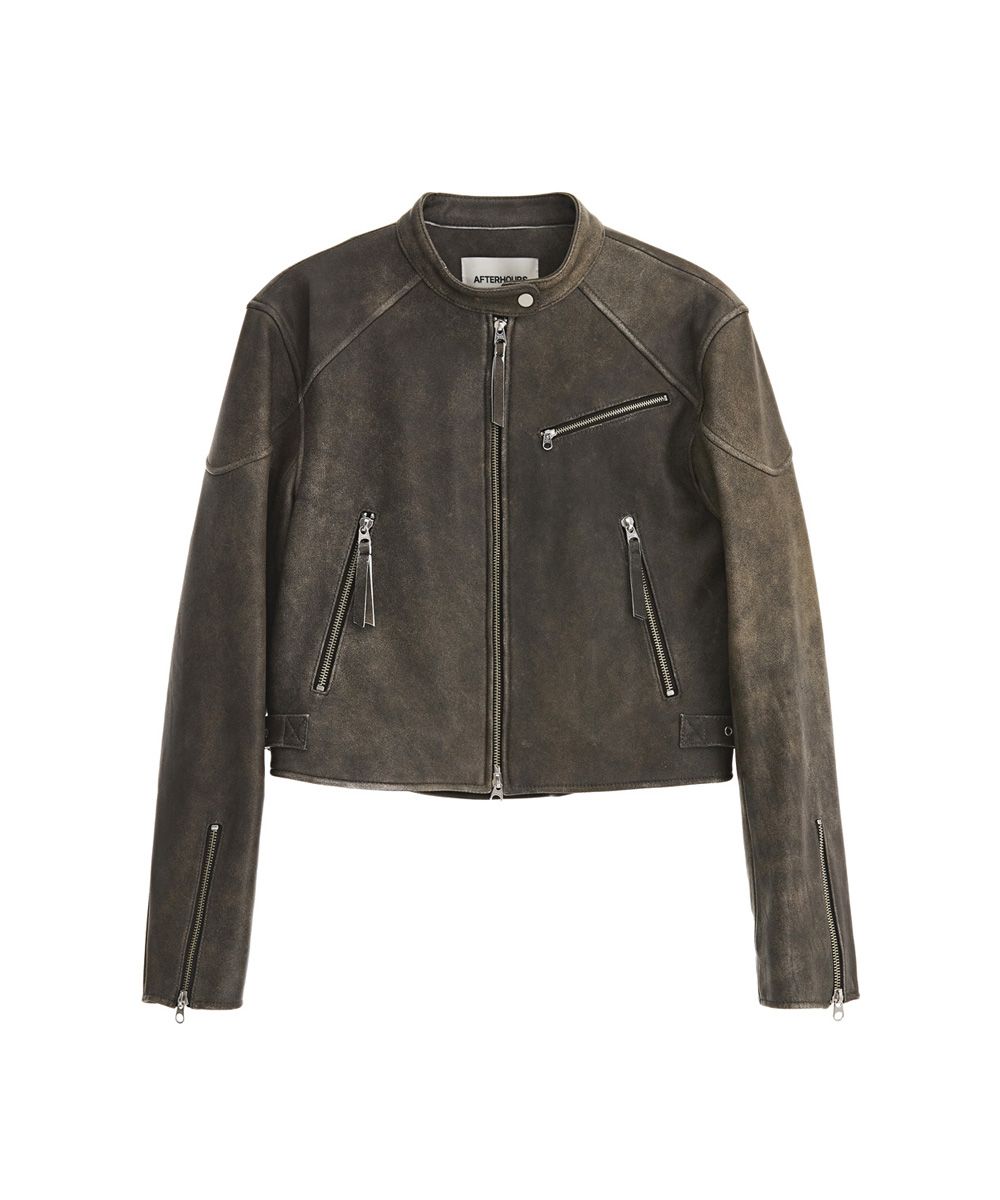 AFTERHOURS ♥ LEATHER BIKER JACKET /追跡付 MUSINSA公式 | AFTERHOURS BIKER LEATHER JACKET