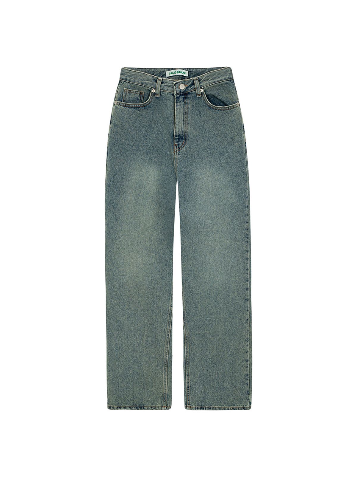 샐러드바구니(SALAD BAGUNI) Normal Semi Wide Denim Jeans_vintage blue