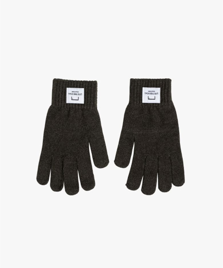 PASS ME KNIT GLOVES-CHARCOAL