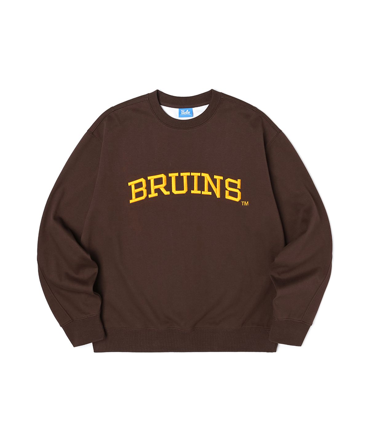 유씨엘에이(UCLA) 남여공용 BRUINS 볼륨자수 베이직 크루넥 맨투맨[BROWN](UZ9LTA1_55)