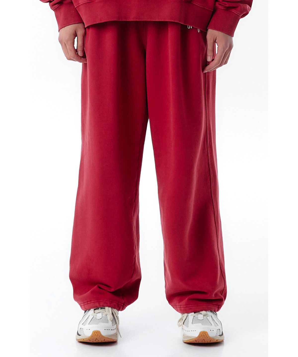 오픈야드(오와이)(OPENYARD(OY)) VINTAGE WASHED SWEAT PANTS-DEEP RED