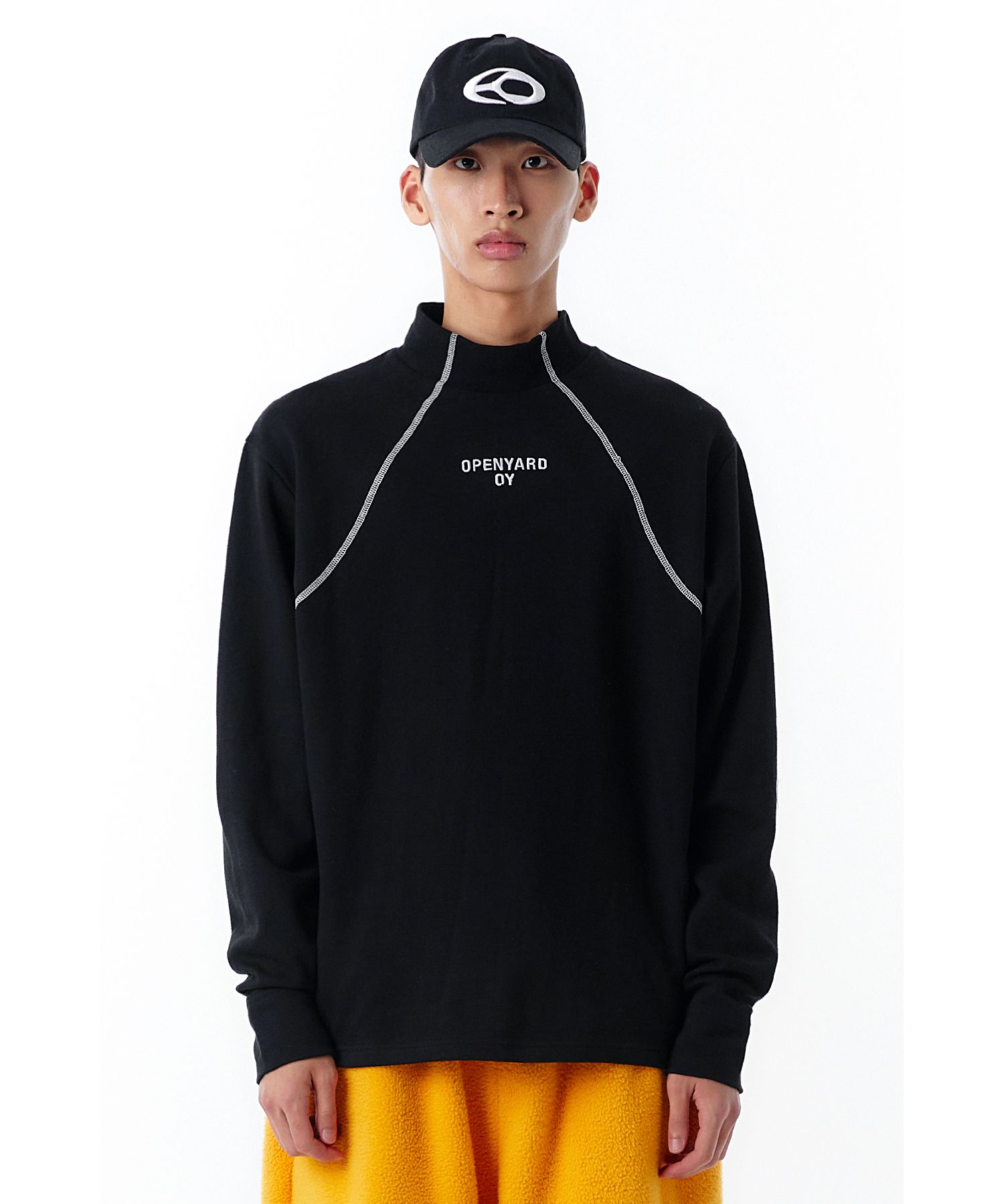★OY★W.L COVER STITCH POLA T-BLACK★正規品/韓国直送料込 MUSINSA公式 | OY WL COVER STITCH POLA T-BLACK
