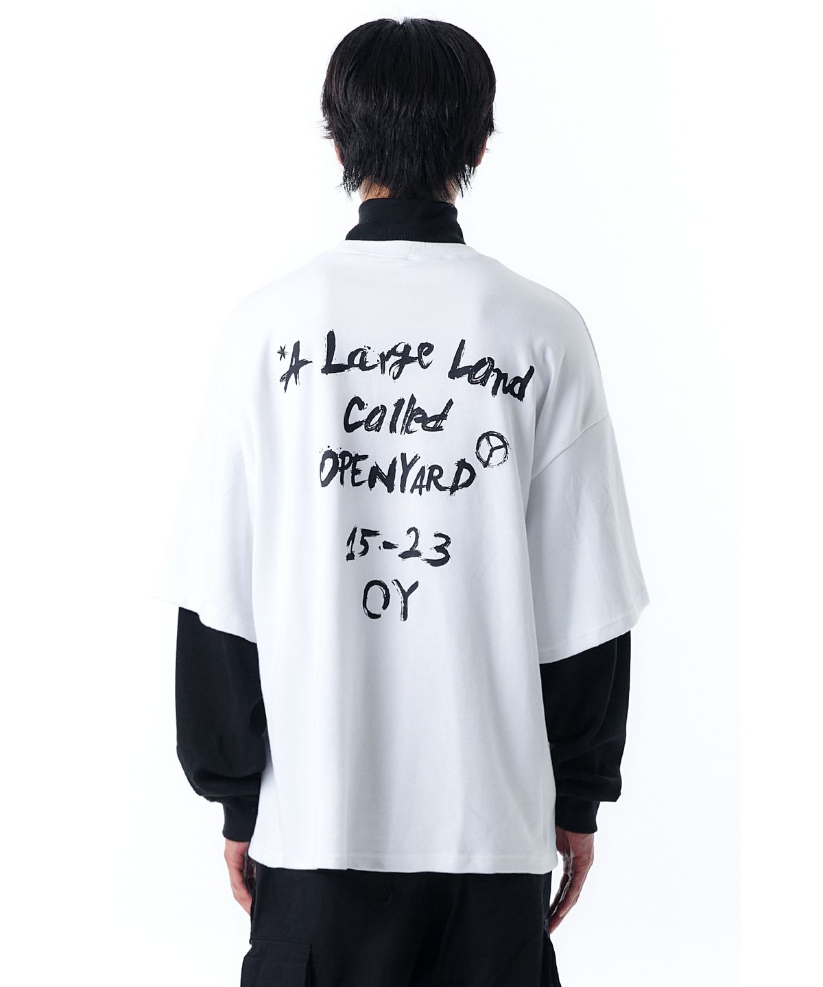 오픈야드(오와이)(OPENYARD(OY)) L.T ZIPPER POLA LONG SLEEVE-WHITE