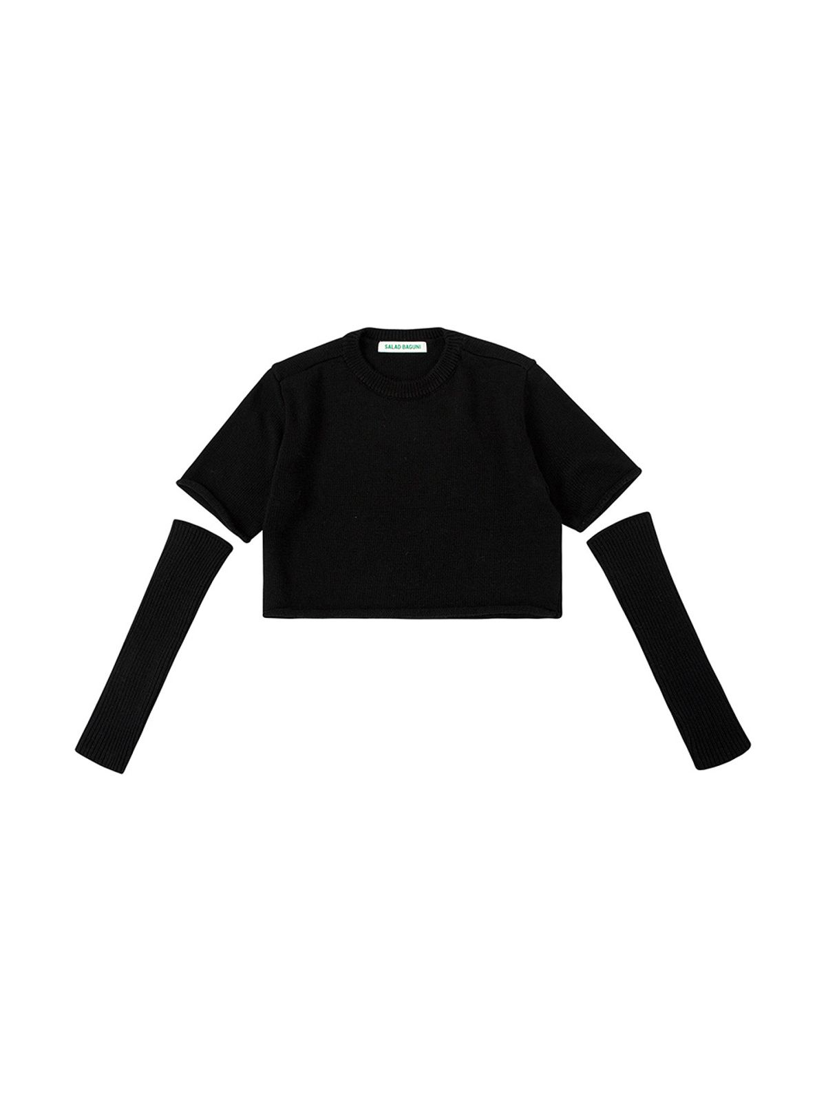 샐러드바구니(SALAD BAGUNI) Half Sleeve Pullover With Warmer_black