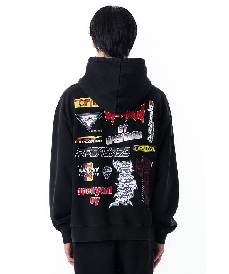 VINTAGE WASHED HOODIE-BLACK