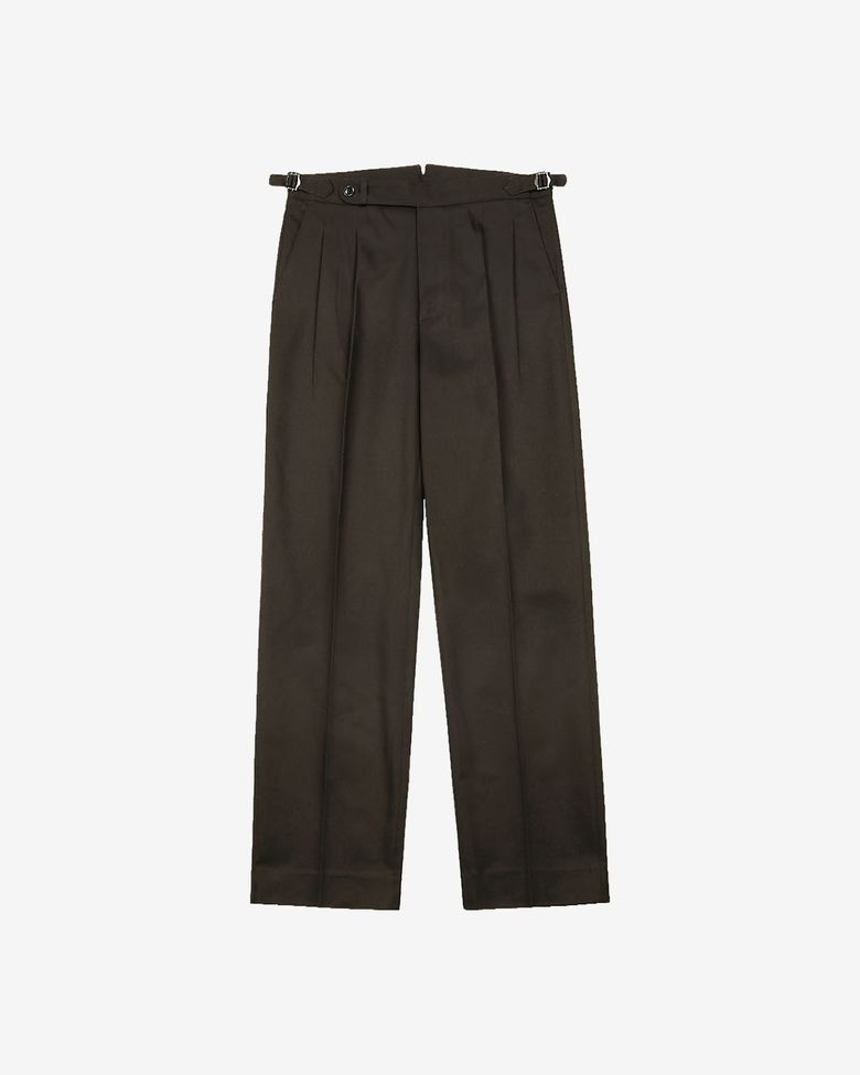 Reve Cotton Washed Trousers (Charcoal)