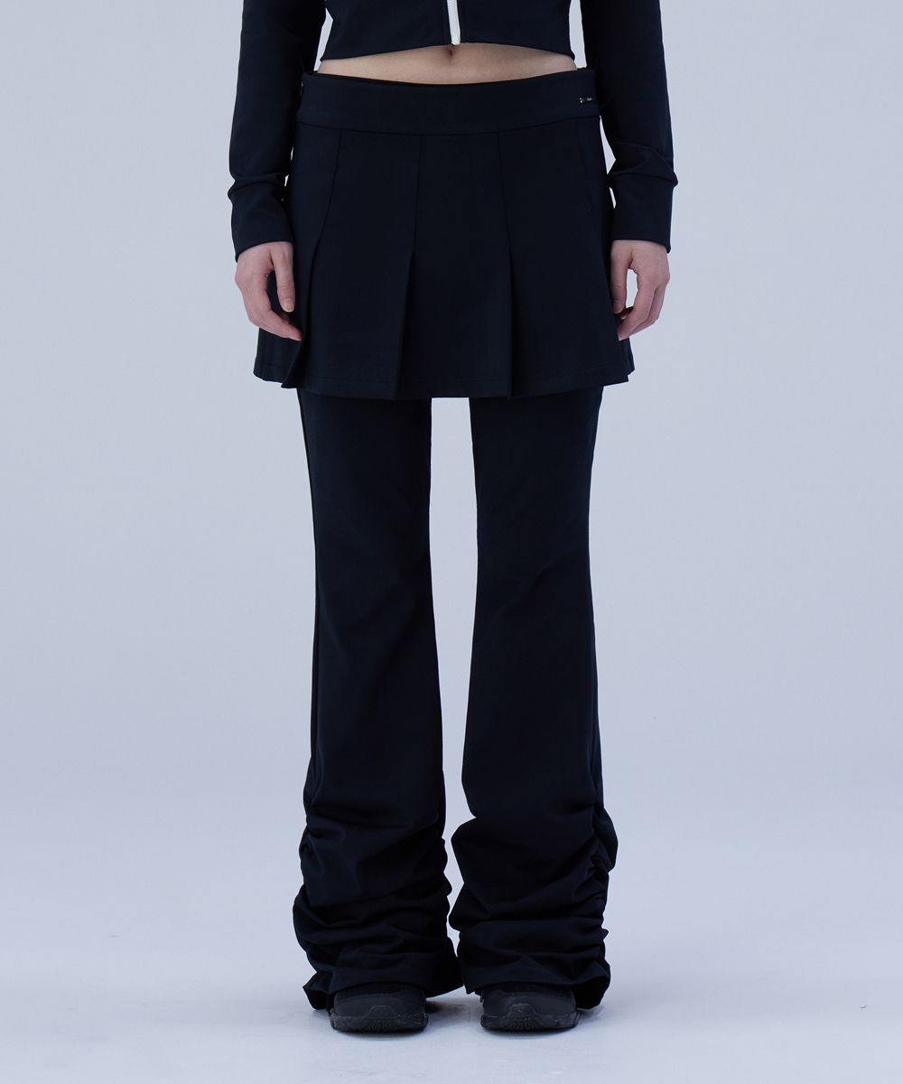 MUSINSA | MISEKI SEOUL Skirt shirring pants SET BLACK