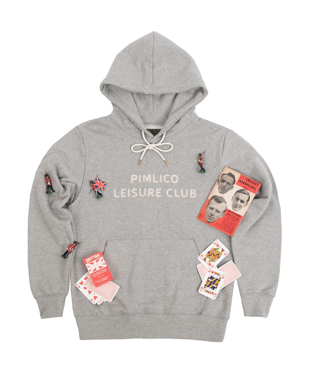 세러데이 레저 클럽(SATURDAY LEISURE CLUB) Pimlico Leisure Club Logo Leisure Hoodie(Unisex) - Grey