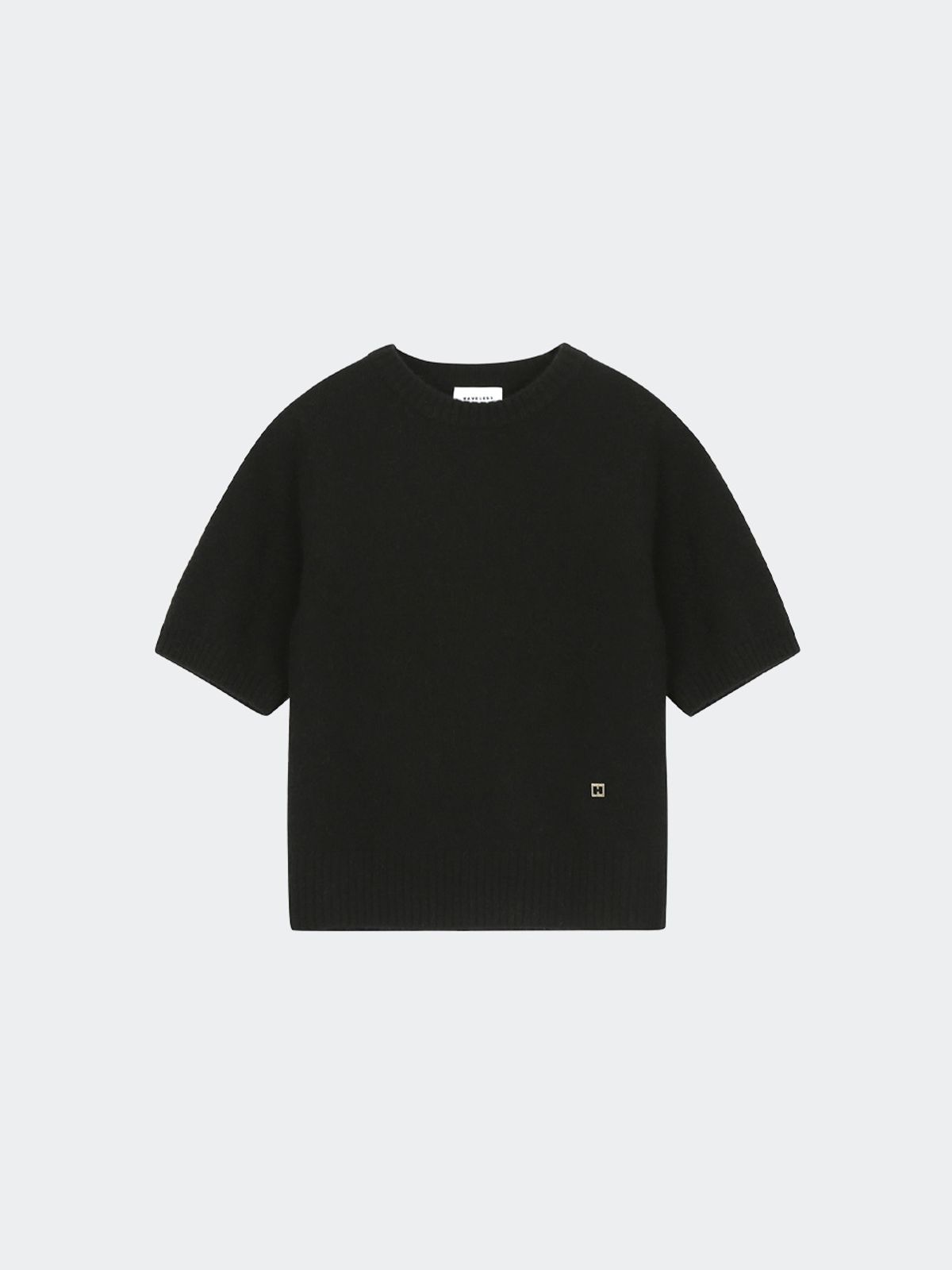 해브레스(HAVELESS) SOFY ALPACA ROUND KNIT TOP BLACK