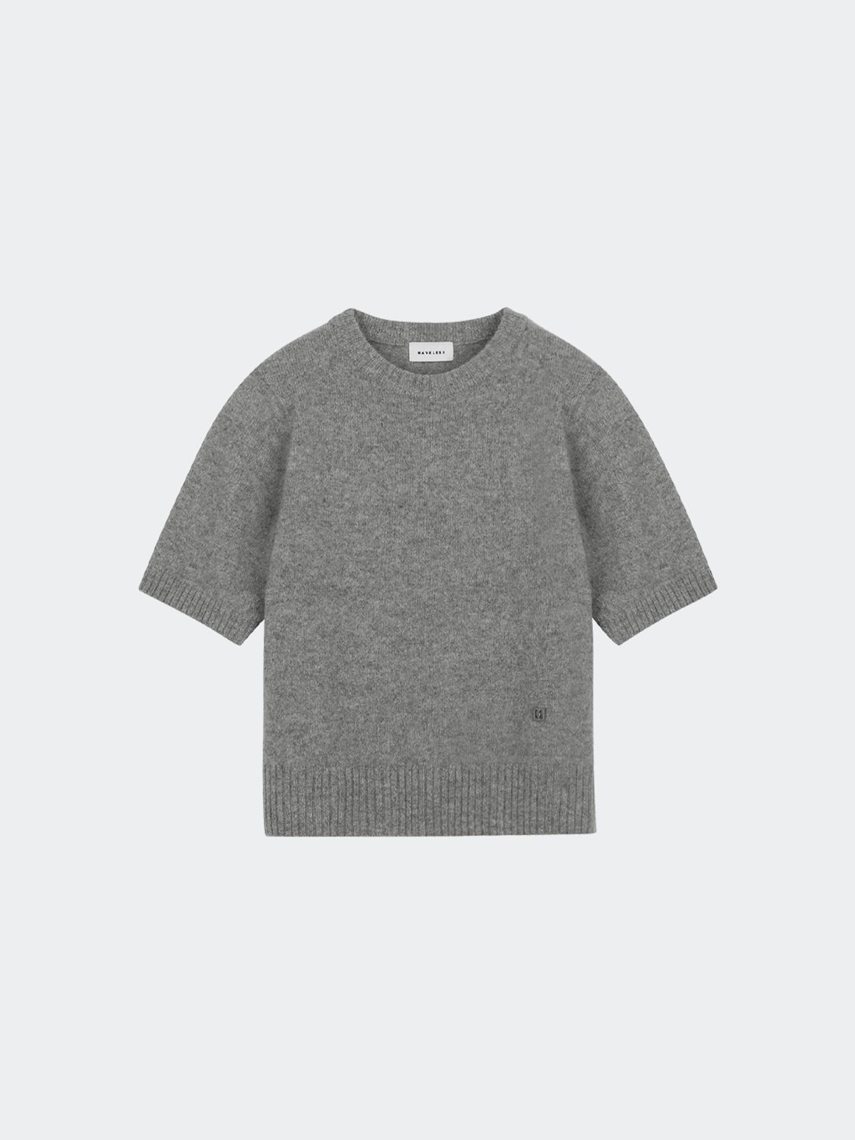 해브레스(HAVELESS) SOFY ALPACA ROUND KNIT TOP GREY