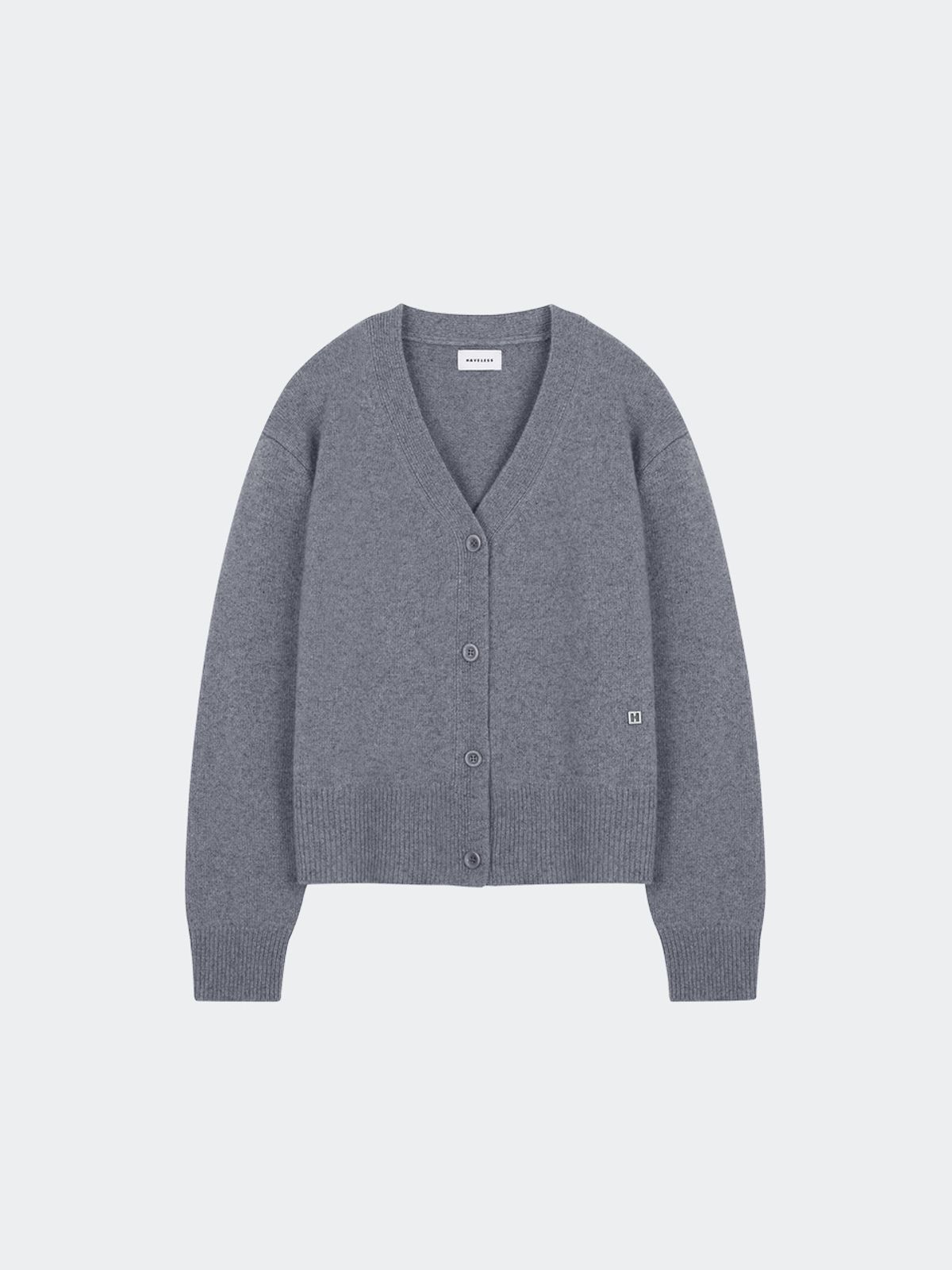 해브레스(HAVELESS) BANETT CASHMERE BLEND CARDIGAN GREY