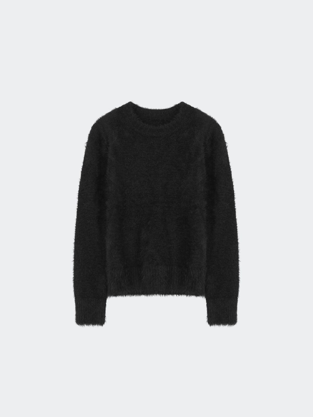 해브레스(HAVELESS) FLUFFY PULL OVER ROUND KNIT BLACK