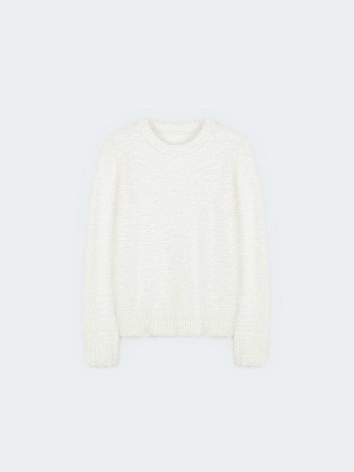 해브레스(HAVELESS) FLUFFY PULL OVER ROUND KNIT WHITE