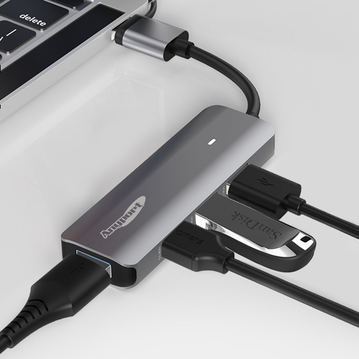 애니포트(ANYPORT) Type-C / USB-A COMBO USB 3.0 4PORT 5V 1A AP-TC41UH