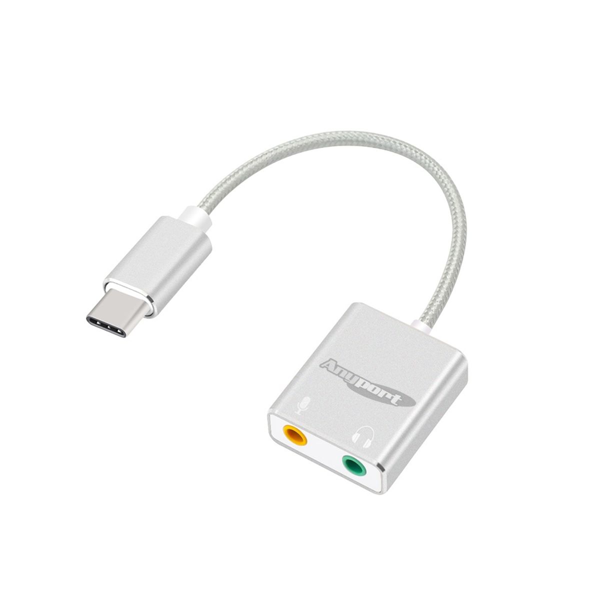 애니포트(ANYPORT) 이어폰 USB 사운드카드 외장형 7.1채널 컴퓨터 C타입 사운드카드 AP-JH71C