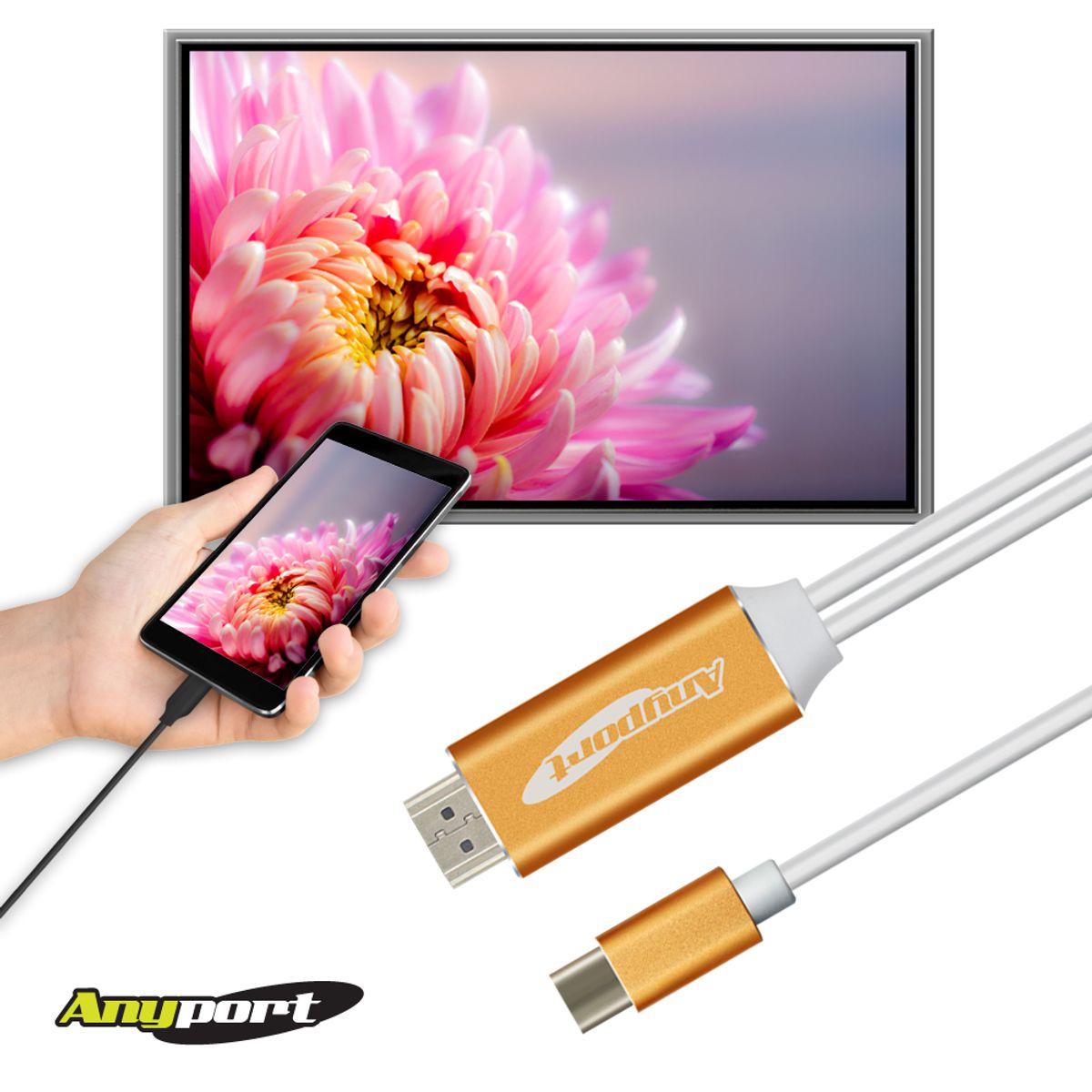애니포트(ANYPORT) C-Type(C타입) 전용 HDMI 2.0 USB 전원 AP-MW4K PLUS