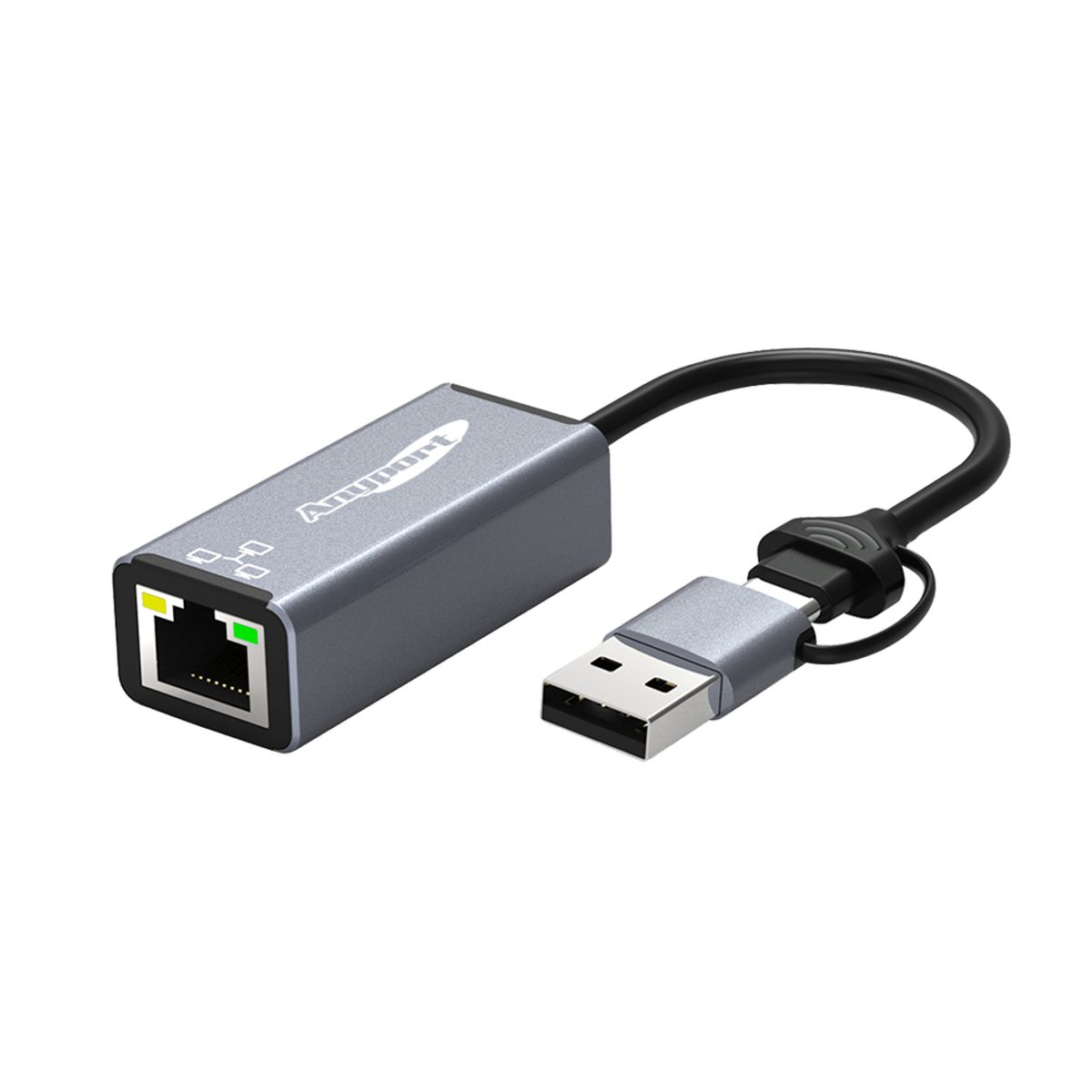 애니포트(ANYPORT) 2 IN 1 기가비트 랜카드 콤보 USB 3.0 / Type-C to AP-UC31GLAN