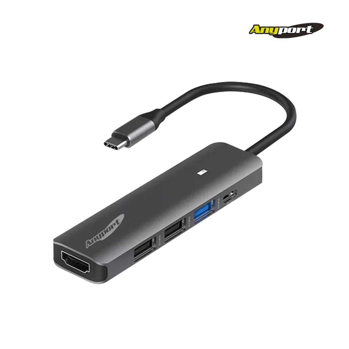 애니포트(ANYPORT) 5in1 무전원 C타입 허브 멀티 sd카드 PD충전 지원 AP-TC51PH