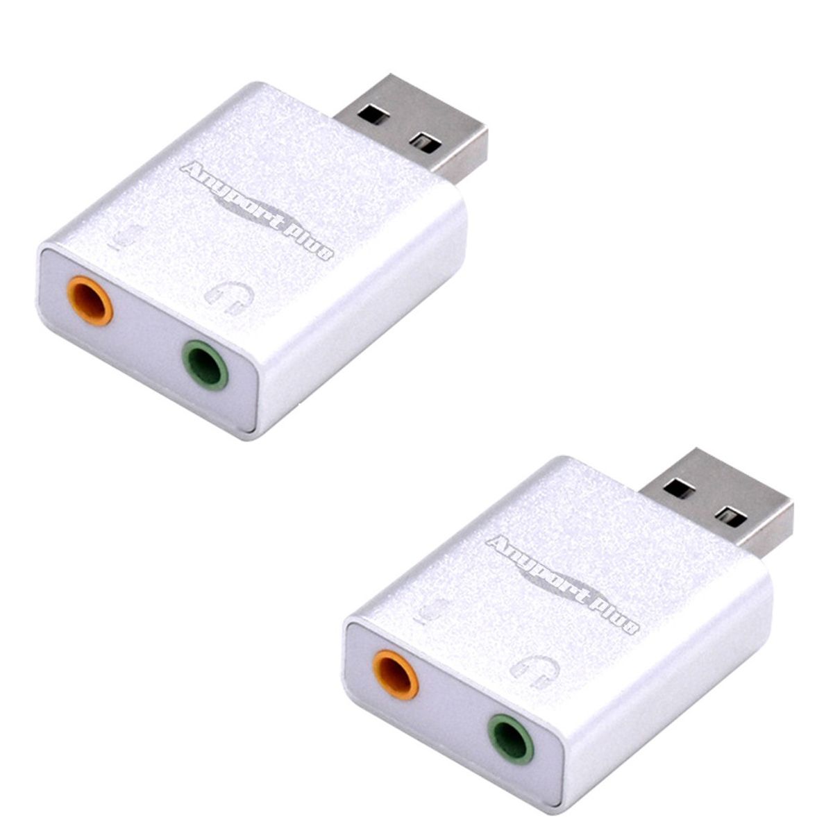 애니포트(ANYPORT) 사운드 카드 USB 외장 7.1채널 외장형 AP-JH71U 2개입