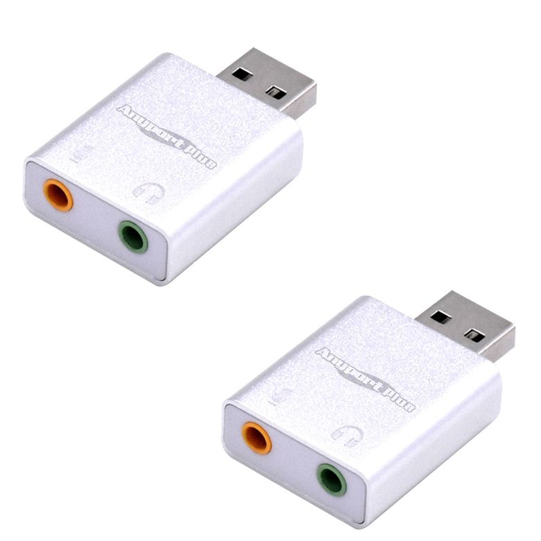 사운드 카드 USB 외장 7.1채널 외장형 AP-JH71U 2개입