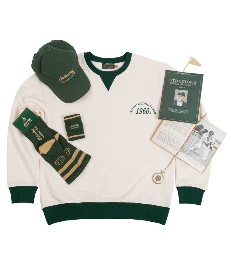 1960 B.R.G Logo Leisure Sweatshirt(Unisex) - Ivory & Green