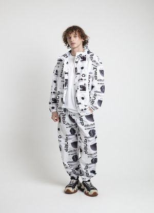 유니 AOP 우븐 셋업 상의 _WHITE