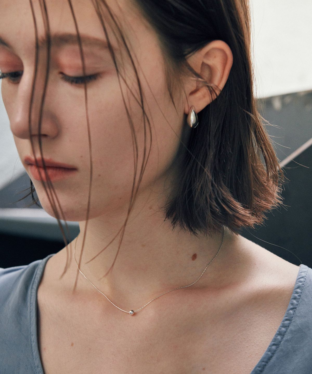 베흐트(VERTE) [925 silver] Deux.silver.150 / pooh earring (silver)