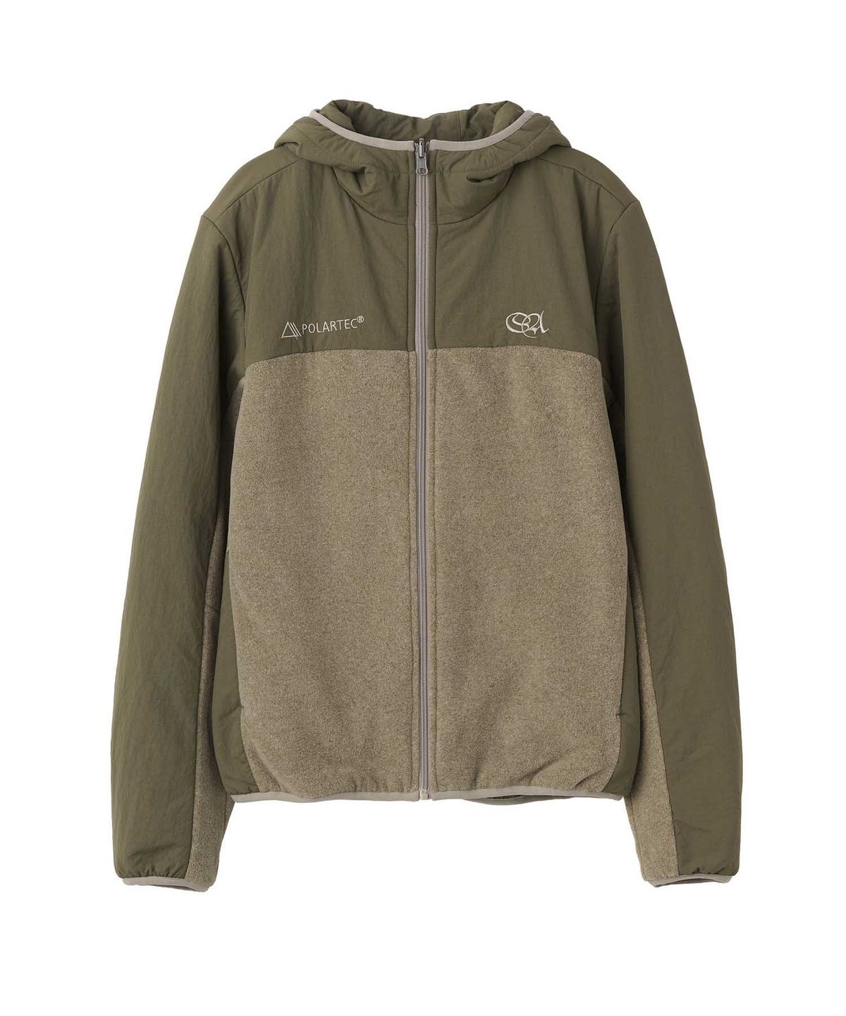 스컬프터(SCULPTOR) POLARTEC® Reversible Zip-Up Hoodie Melange Brown