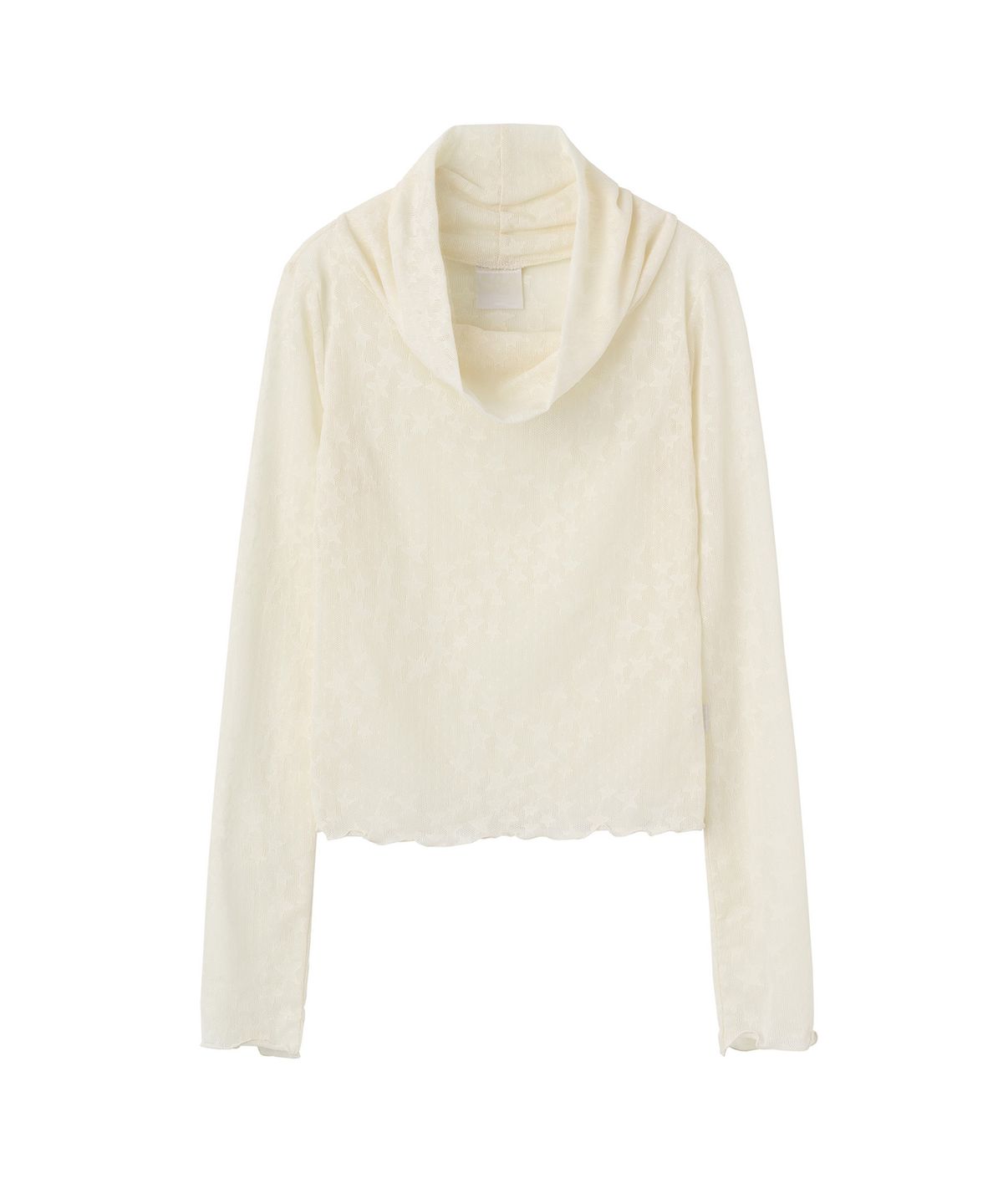 스컬프터(SCULPTOR) Star Shirring Turtleneck Ivory