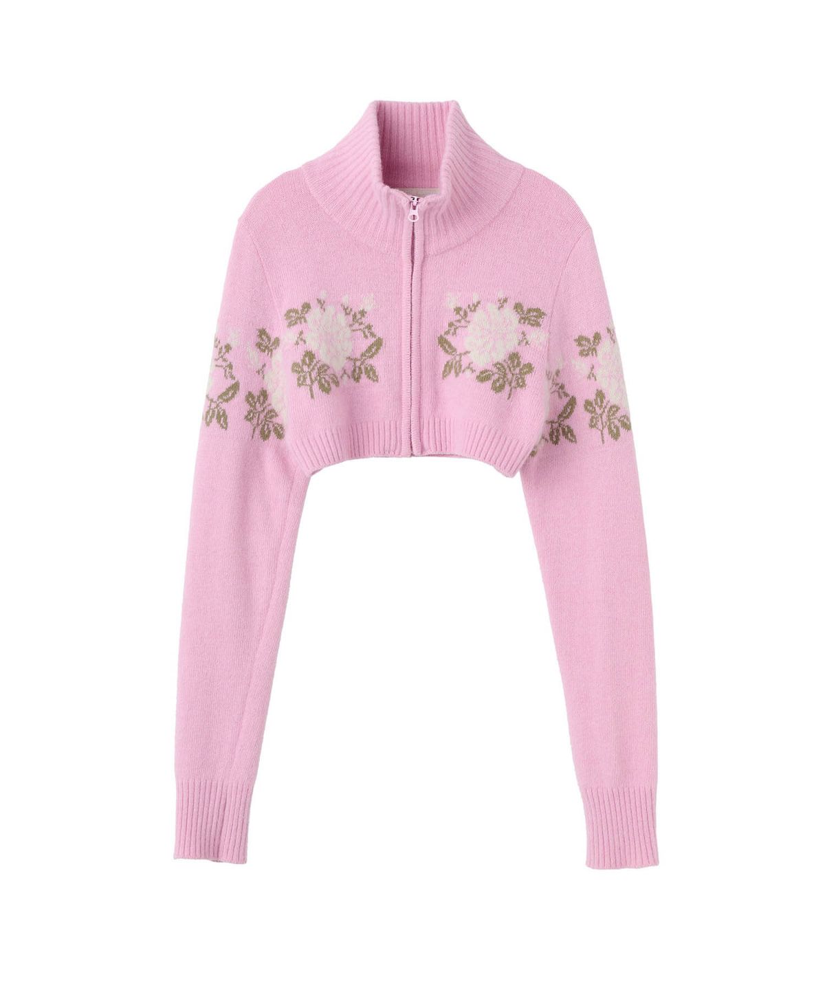 스컬프터(SCULPTOR) Angora Underboob Zip-Up Pink