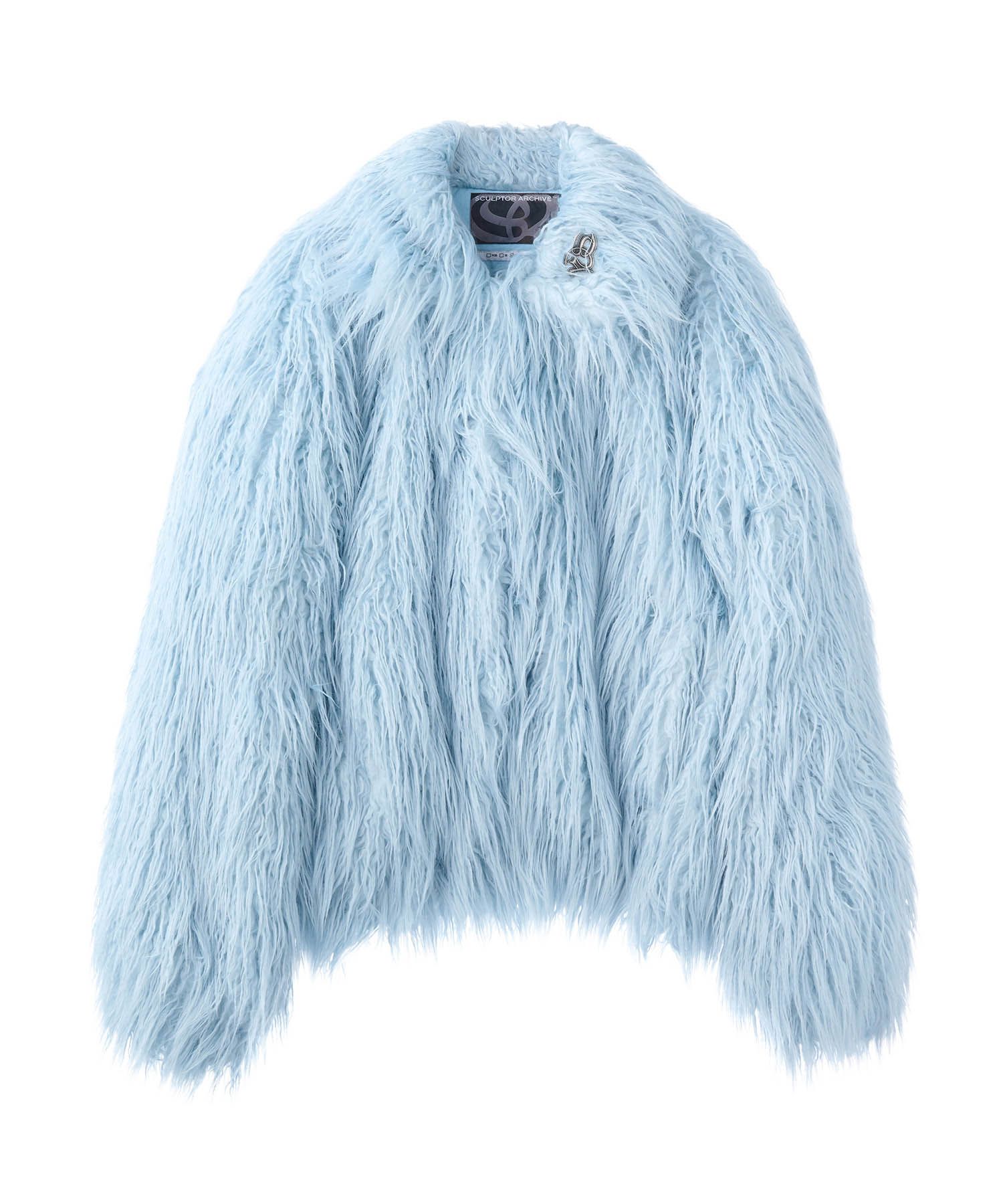 ジャケット・アウター SCULPTOR Faux Mongolian Shearling Jacket MUSINSA | SCULPTOR Faux Mongolian Jacket Baby Blue