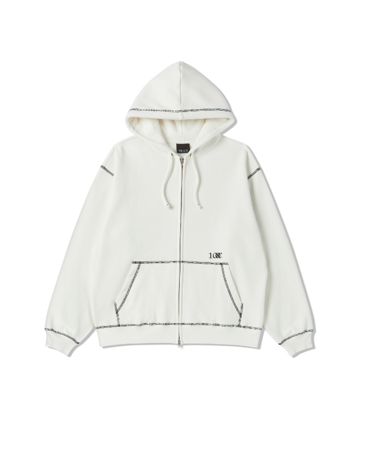 백씨(VAEKCIE) 100C HOOD ZIP-UP_OFF WHITE