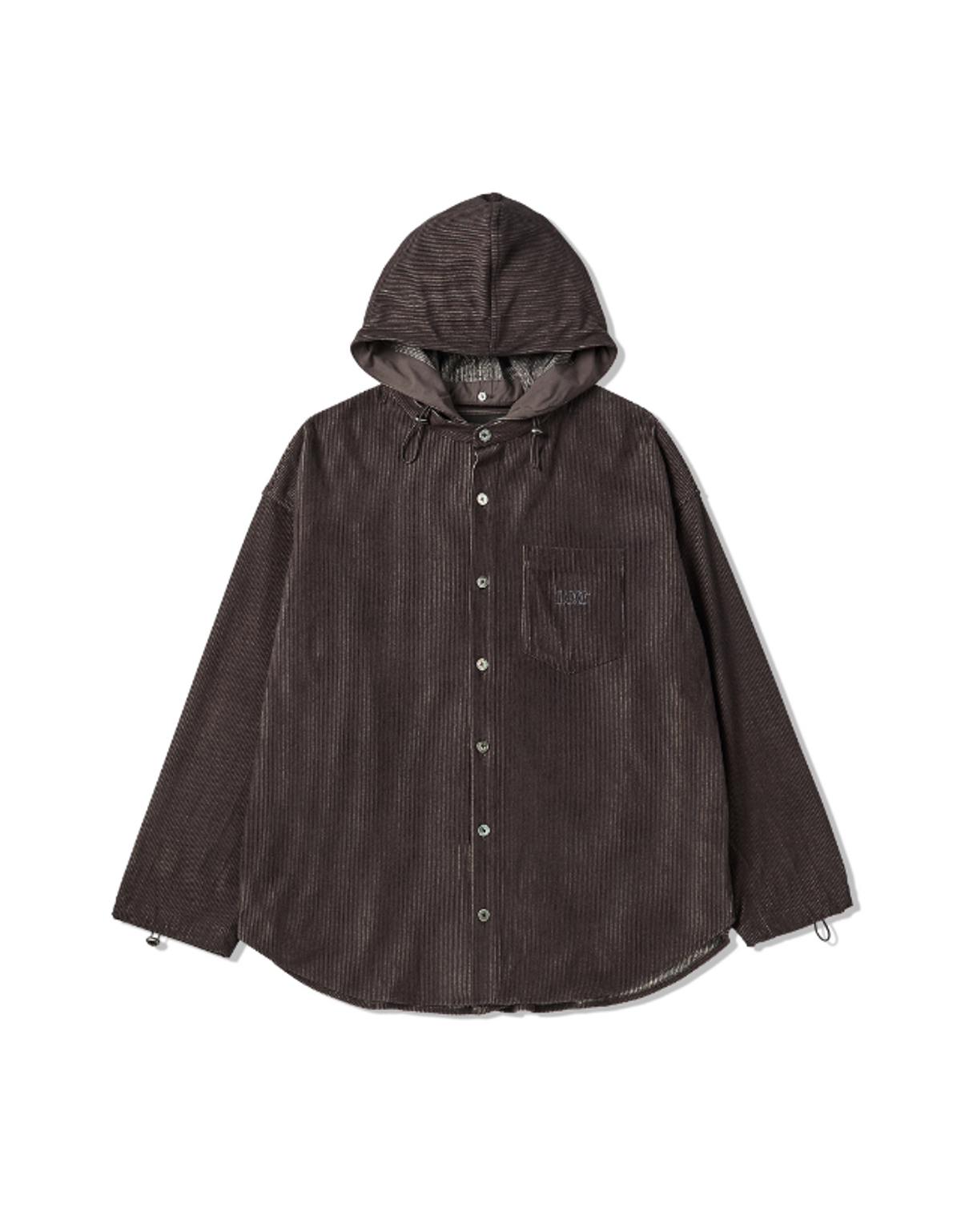 백씨(VAEKCIE) CORDUROY HOOD SHIRTS JACKET_CHARCOAL