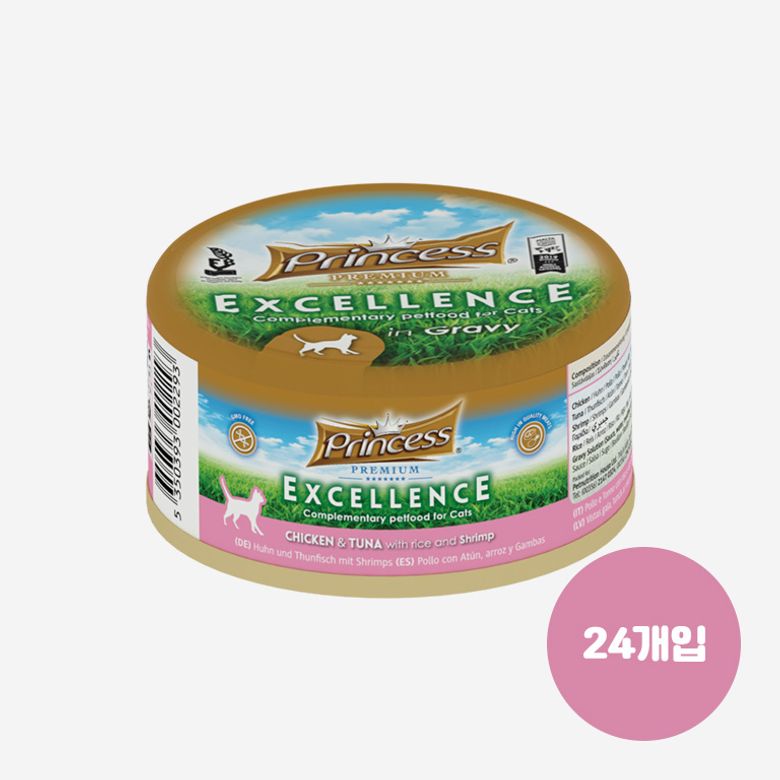 프리미엄 엑설런스 치킨튜나앤쉬림프 습식캔 70g 24개입