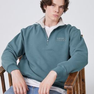 뮤직온 하프집업 그린